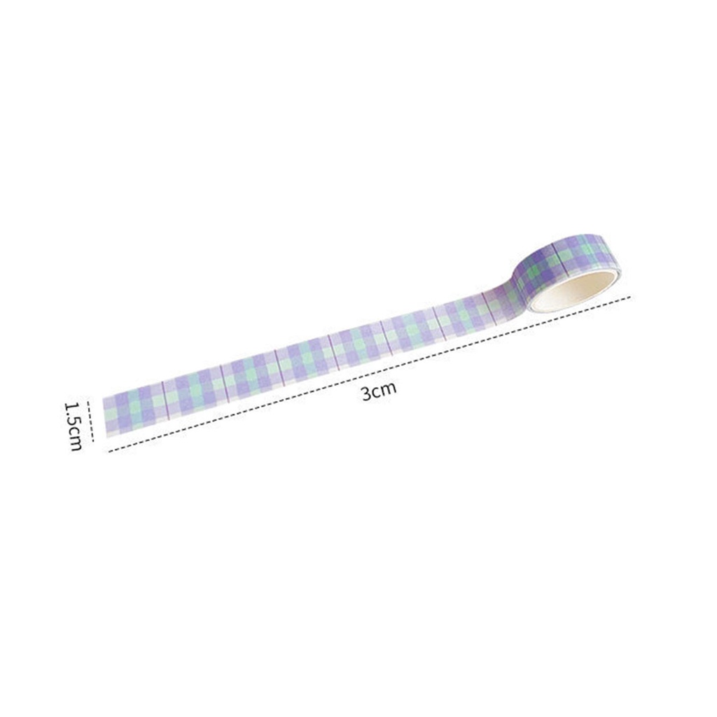 Cuộn Băng Keo Washi Họa Tiết Kẻ Sọc Phong Cách Hàn Quốc Độc Đáo Trang Trí Sổ Tay / Nhật Ký DIY