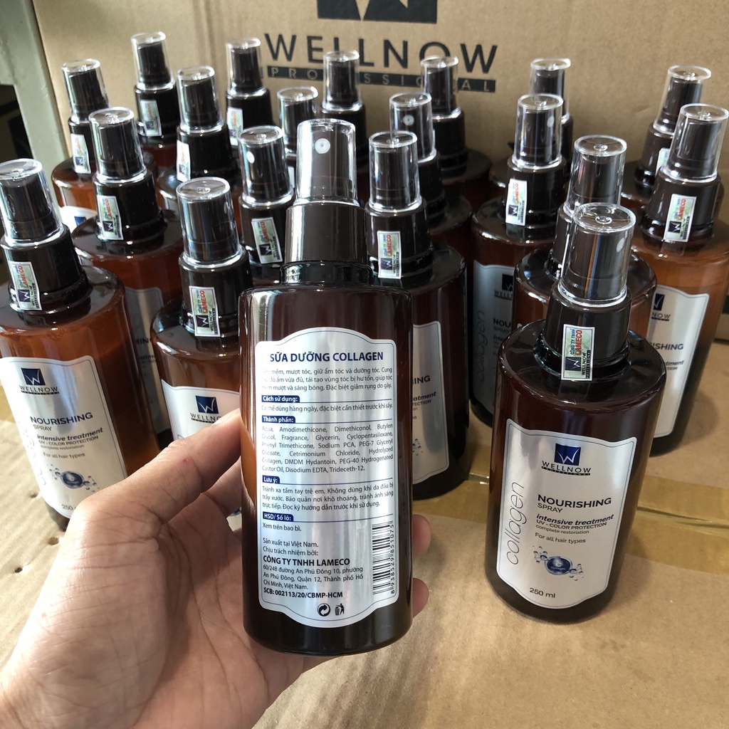 Xịt Dưỡng Tóc Collagen Hương Nước Hoa Cao Cấp Wellnow 250ml