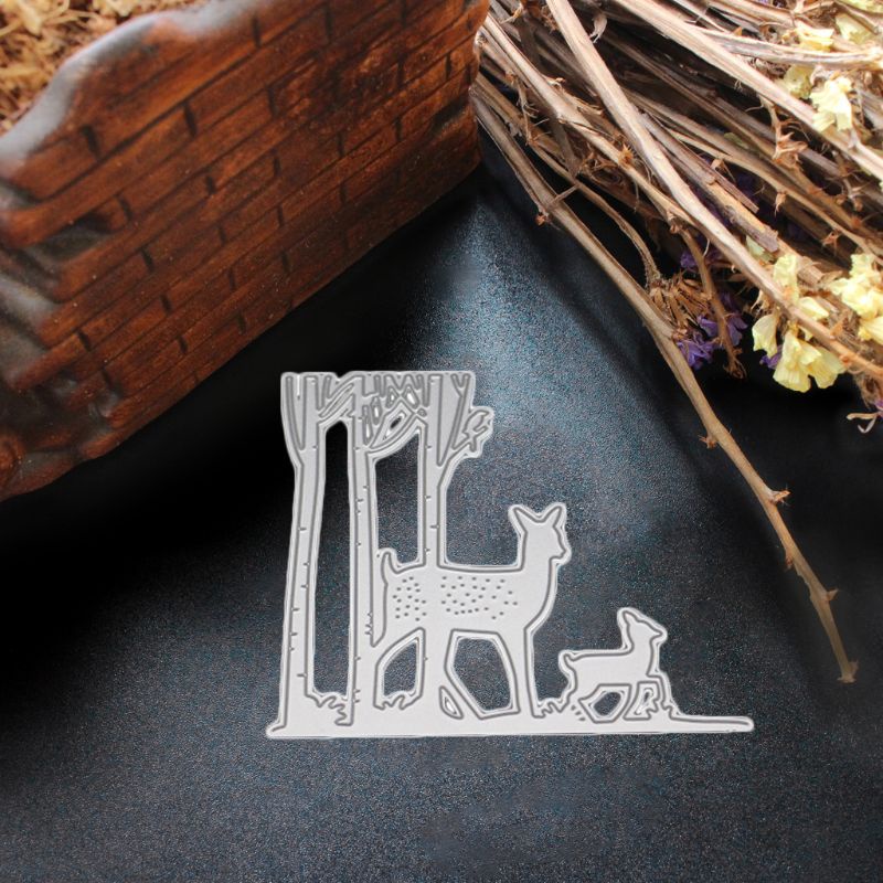 Khuôn Cắt Giấy Làm Từ Kim Loại Hình Chú Hươu Trang Trí Scrapbook