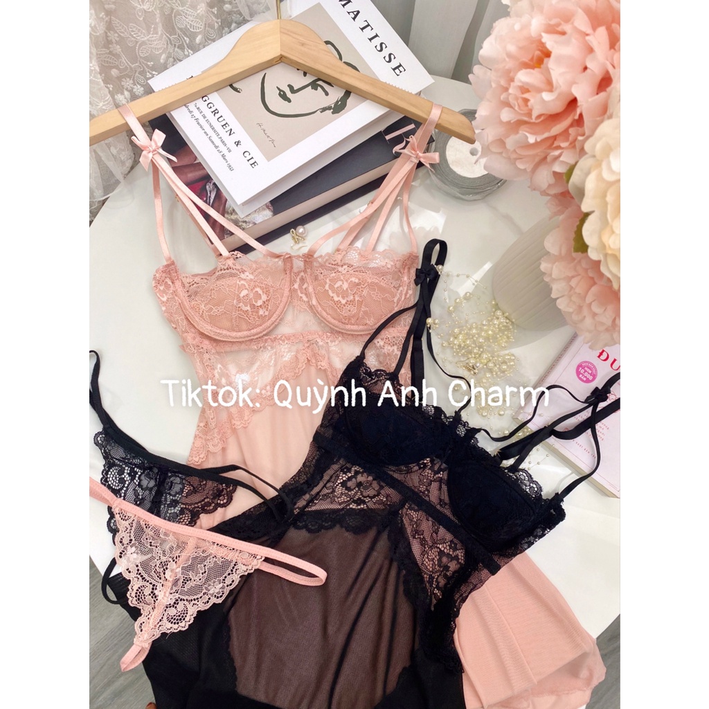 Váy ngủ sexy xuyên thấu quyến rũ tặng kèm chip - SP035 new