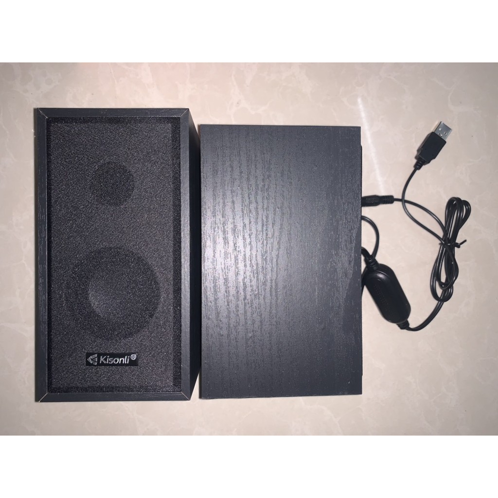Loa Kisonli T-003  2.0 đen, đỏ, Loa vi tính cặp 2 cái Kisonli T 003