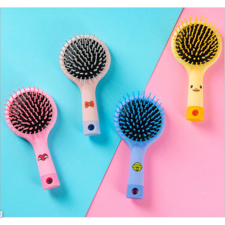 Lược masage tròn mini kèm gương xinh xắn nhỏ gọn và tiện dụng HOMESHOP ONLINE cho bạn gái xinh đẹp mọi nơi