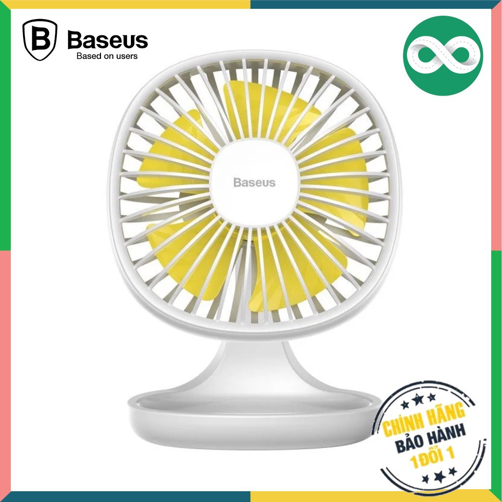 Quạt mini để bàn Baseus Pudding-Shaped Fan (3 mức tốc độ - Mini USB Air Cooling Fan Clip Desk Fan)