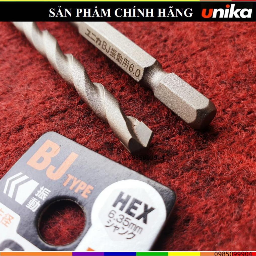 Mũi khoan bê tông Unika mã BJ chân lục giác - chế độ khoan búa - khoan 3 chế độ