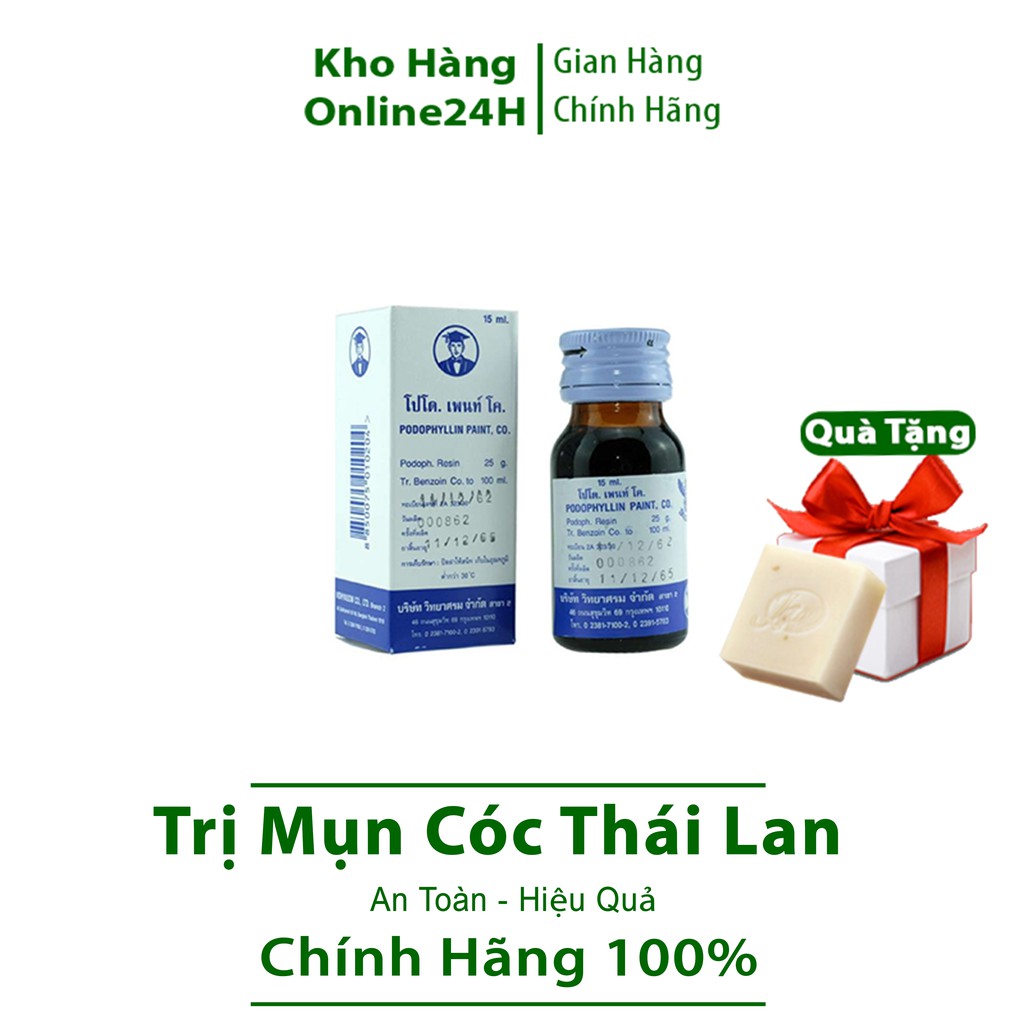 Podophyllin 25% bôi sùi mào gà, mụn cóc Thái Lan