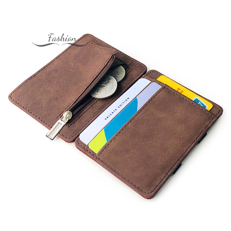 Ví tiền đựng thẻ màu trơn size nhỏ dành cho nam