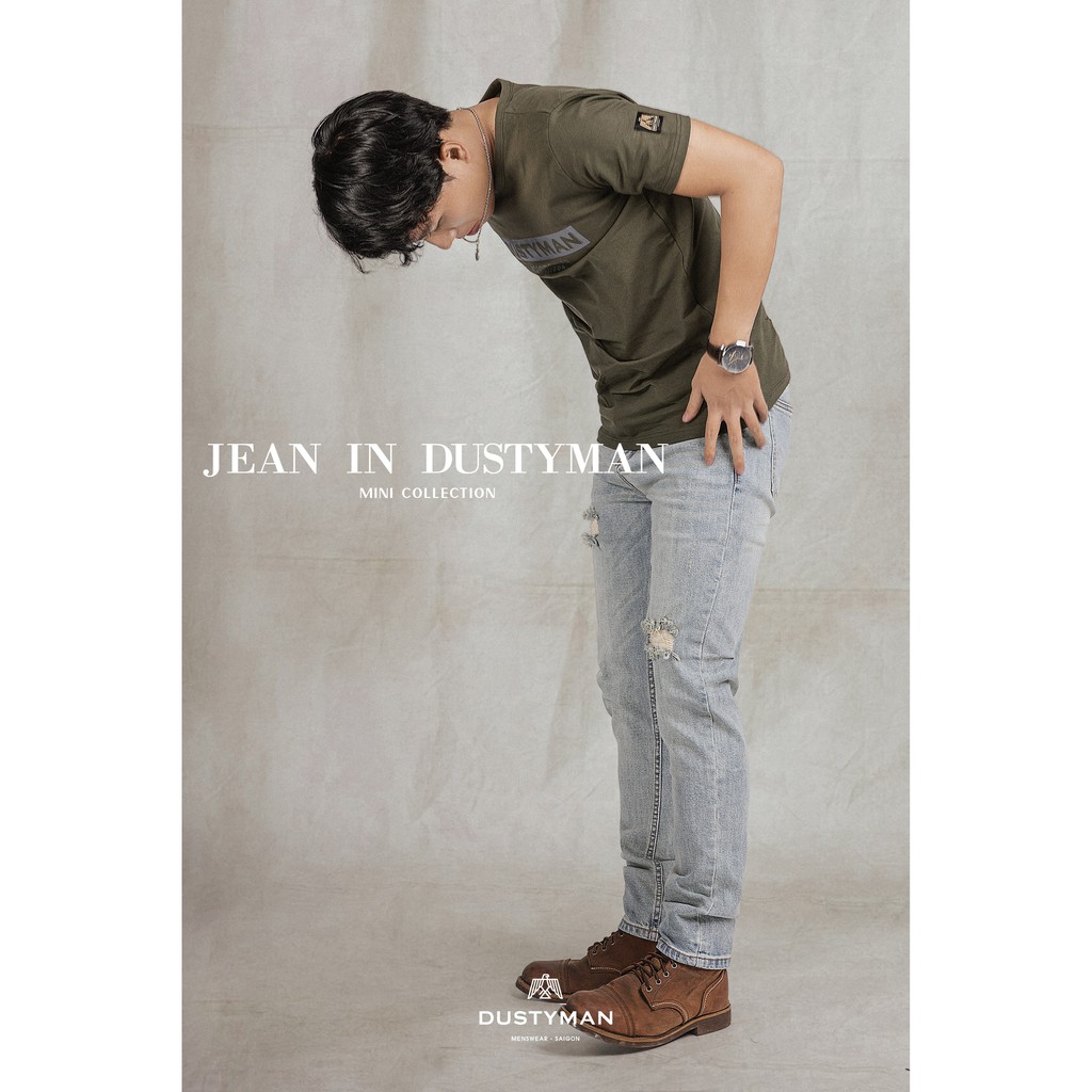 [Mã SRBACK010912 hoàn 20K xu đơn 50K] Quần Jean Nam - Dust | Dustyman | Xanh sáng | Dáng Slim Fit | BigBuy360 - bigbuy360.vn