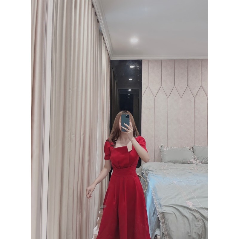 BÁN SỈ VÁY ĐAI LY EO XẾP LY NGỰC 2M TRẮNG ĐỎ CHO NỮ | BigBuy360 - bigbuy360.vn