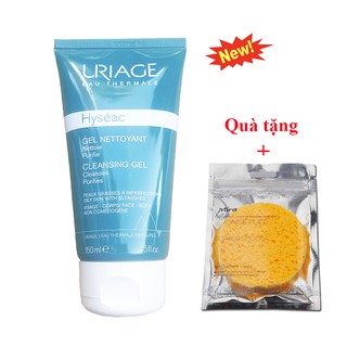 [Tặng bọt biển] Gel Rửa Mặt Cho Da Nhờn Mụn, Hỗn Hợp Uraige Hyséac Gel Nettoyant 150ml