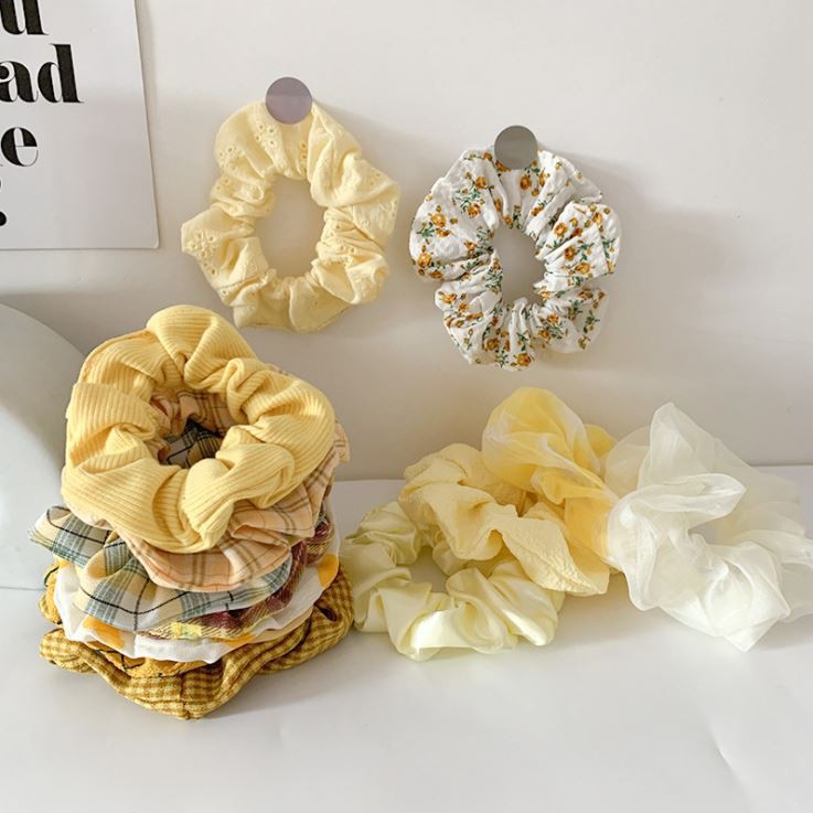 Dây buộc tóc, cột tóc scrunchies hoa quả dễ thương cho nữ