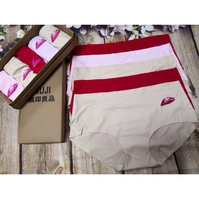 hộp 5 quần lót đúc Muji fom to 50-60 kg hình đôi môi