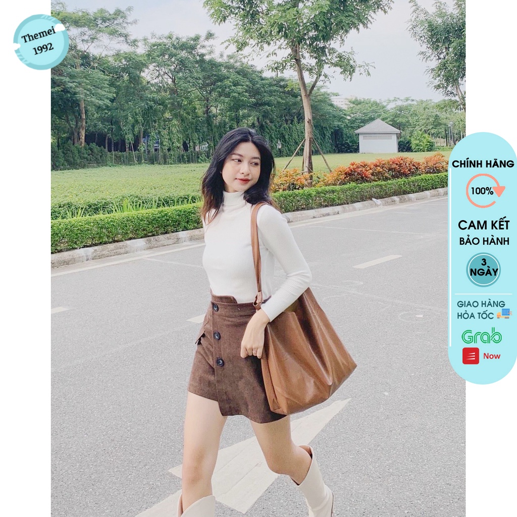 Áo len cổ lọ nữ THEMEI cao cấp - áo len ôm dáng cổ cao 5 phân phong cách Hàn Quốc | BigBuy360 - bigbuy360.vn