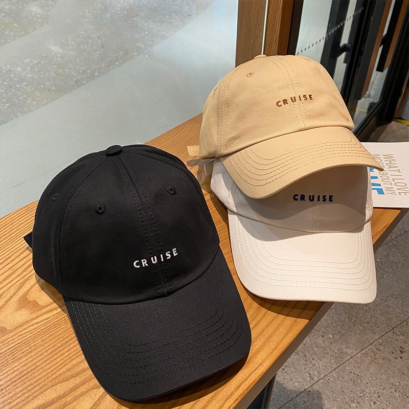 Mũ Lưỡi Trai Unisex Thêu Chữ Đơn Giản