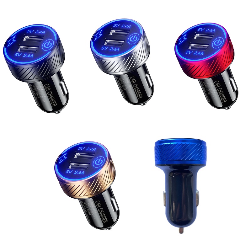 Tẩu Sạc Hai Cổng USB 5v Dùng Trên Xe Hơi Cho Điện Thoại Di Động / Máy Tính Bảng GPS DVR
