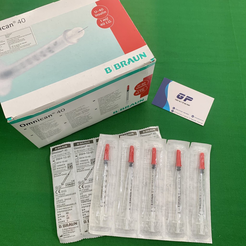 BƠM TIÊM TIỂU ĐƯỜNG 1ML B.BRAUN HÀN QUỐC XILANH TIÊM INSULIN 1ML