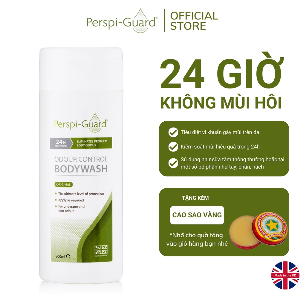 Sữa tắm ngăn mồ hôi PerspiGuard Odour Control Body Wash 200ml