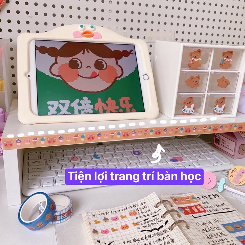 Washi tape / Băng dính DIY sổ tay, nhật ký, bàn học kích thước 5m