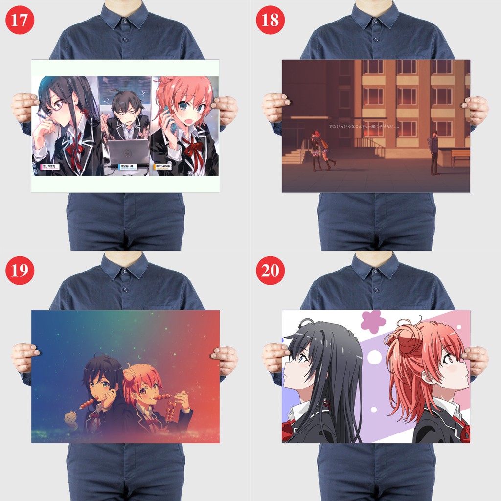 Tấm Poster A3 Anime OreGairu - Hamachi - My Teen Romantic Comedy SNAFU - Áp Phích Dán Tường By AnimeX