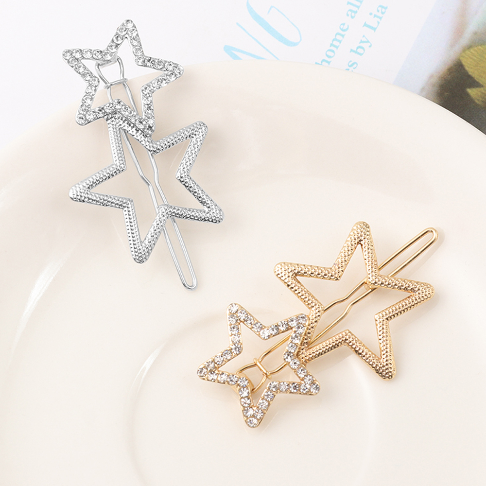 Kẹp Tóc Kim Loại Hình Ngôi Sao Xinh Xắn Cho Nữ