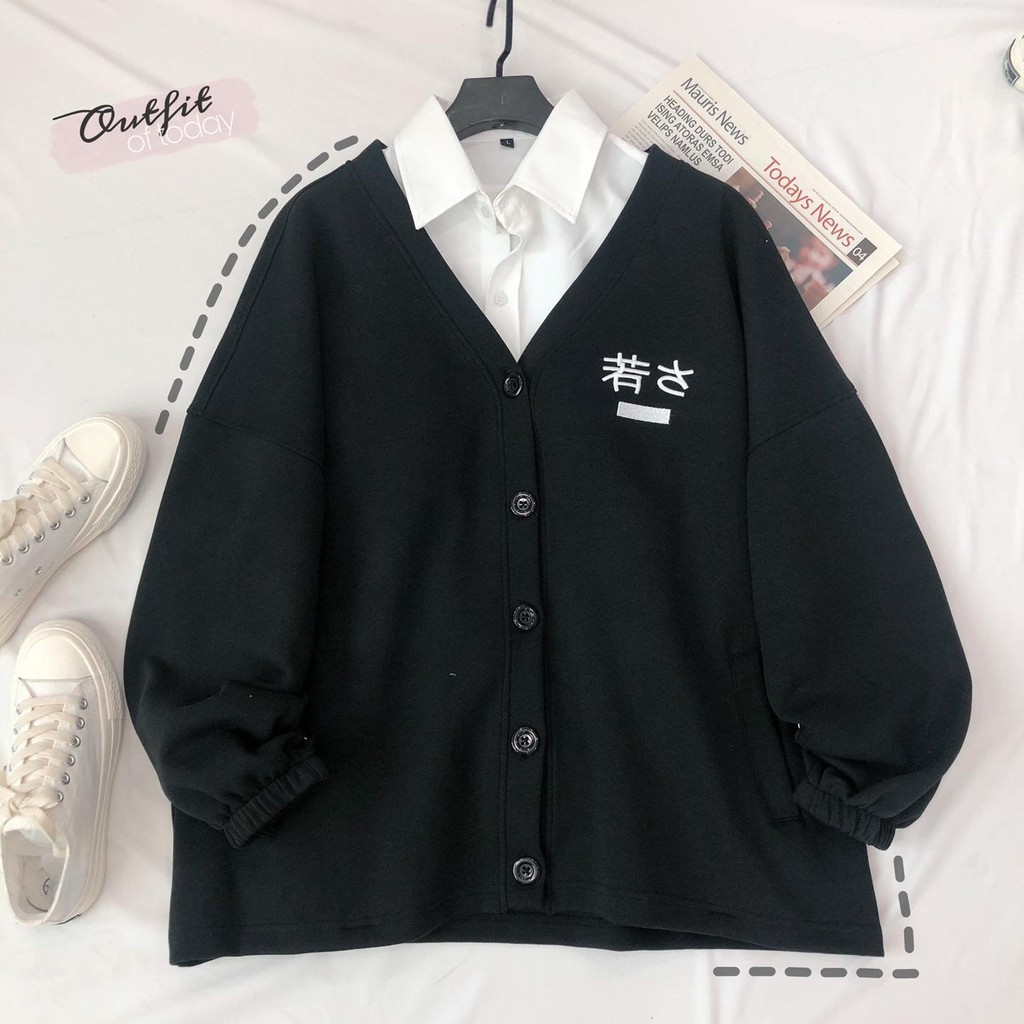 Áo khoác nỉ cardigan CUBE Ulzzang Unisex_ZooZoo