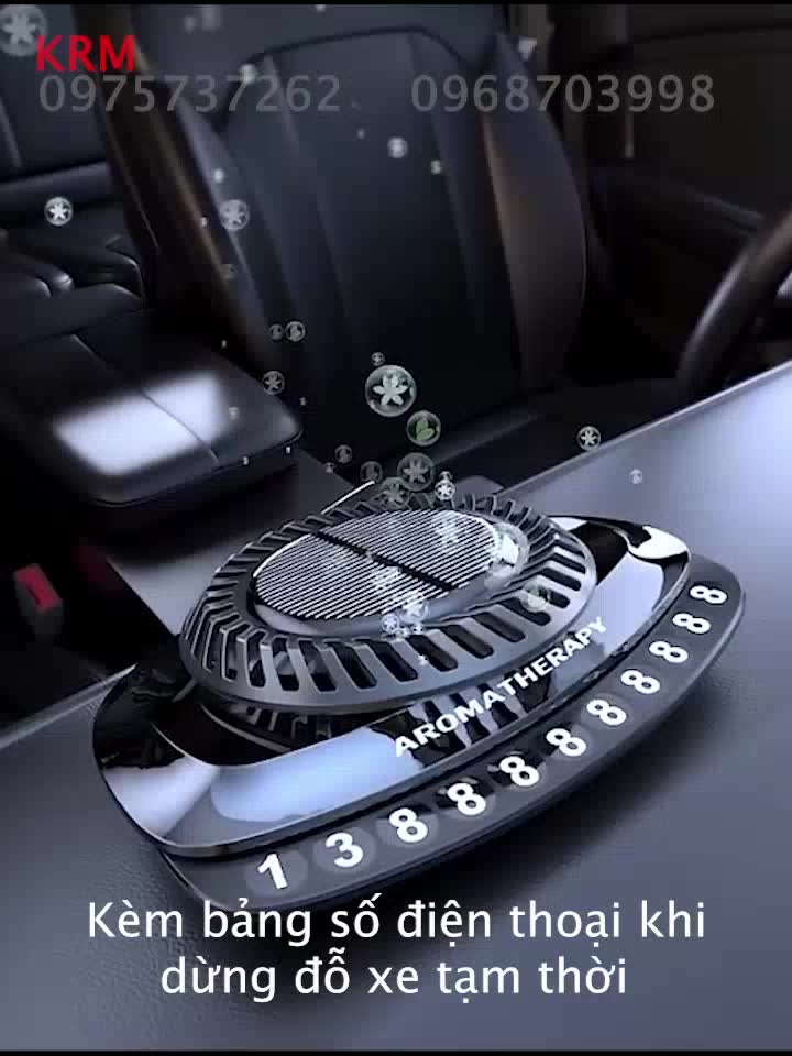 Máy khuếch tán tinh dầu xe ô tô AROMATHERAPY cao cấp tự động xoay bằng năng lượng mặt trời giúp khử mùi oto chống say xe | BigBuy360 - bigbuy360.vn
