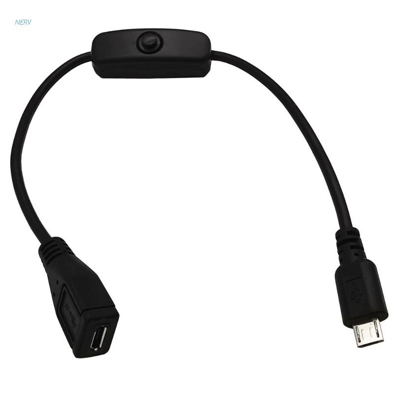 Dây Cáp Nguồn 5v Micro Usb Male Sang Female Có Công Tắc Cho Raspberry Pi Tablet Pc