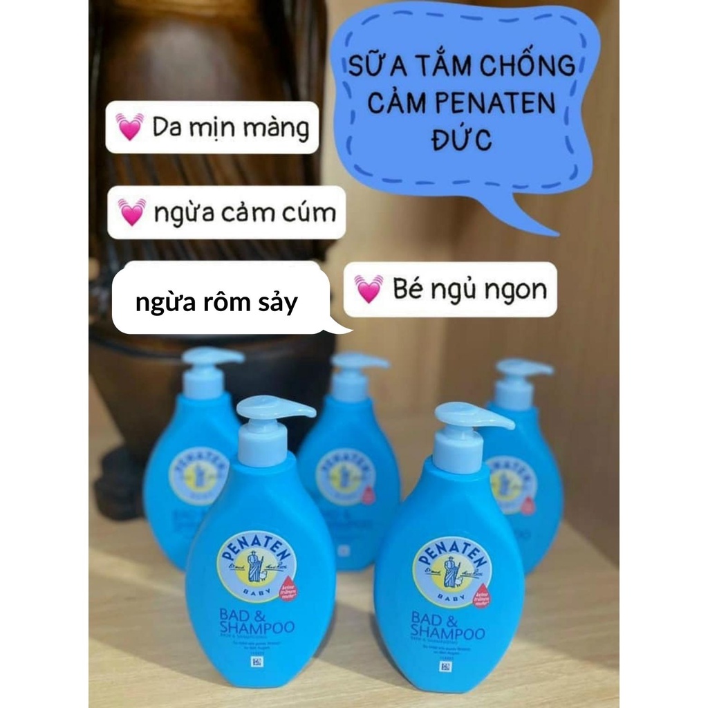 Sữa tắm gội chống cảm cúm penaten Đức 400ml cho bé