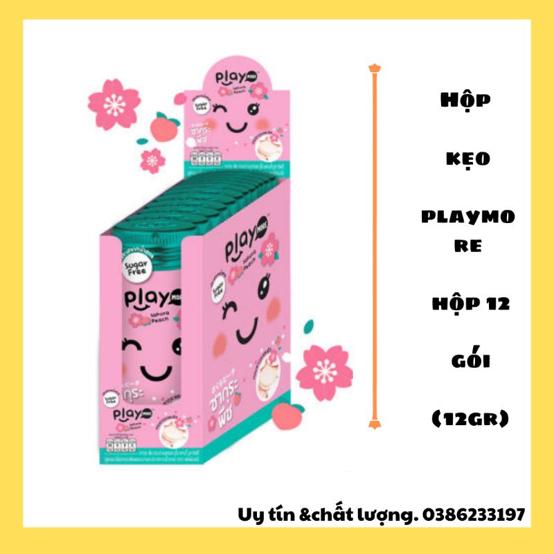 Hộp 12 gói Kẹo Playmorre gói 12g