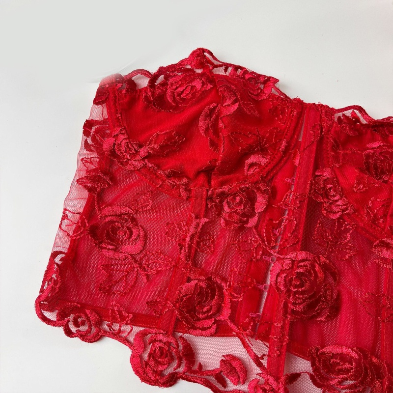 Áo Lót Ren Không Dây Thêu Hoa Quyến Rũ Cho Nữ