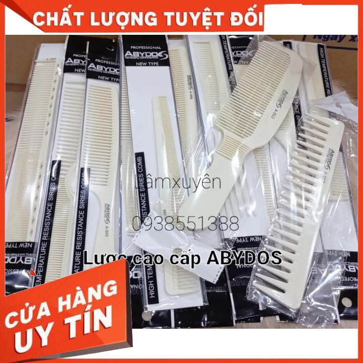 Lược ABYDOS chuyên dụng thiết kế đa dạng mẫu_ nhựa dẻo bền bắt tóc ,chịu nhiệt cho cắt lược hớt tóc nam barber[tậngốc]