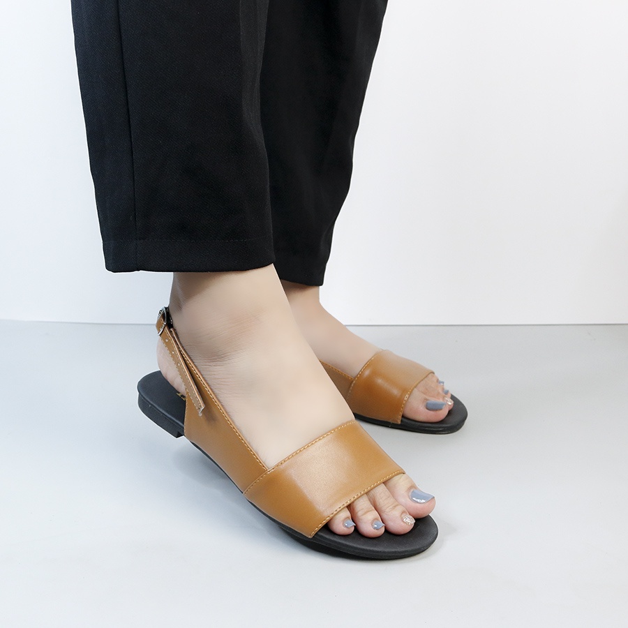 Giày sandal bệt quai ngang vintage thời trang nữ đi học, công sở, đi dạo, đi chơi thường ngày