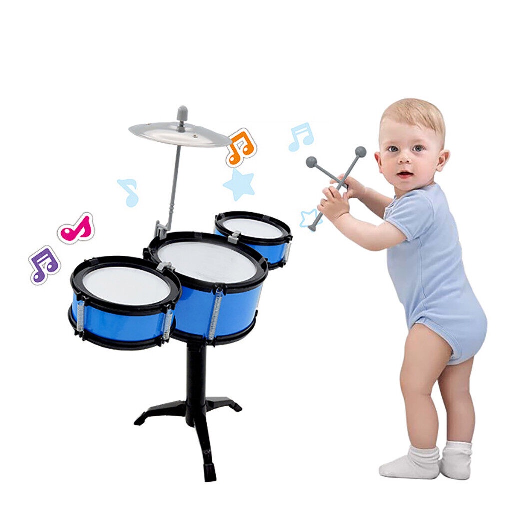 Đồ Chơi Âm Nhạc - Bộ Trống Nhạc Cụ  Kết Hợp Thả Hình Khối Bằng Nhựa Cao Cấp Cho Bé