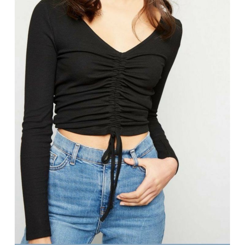 Áo Nữ Kiểu - Áo Dây Rút Tay Dài - Thời Trang Nữ AnAn - CRT19 | BigBuy360 - bigbuy360.vn