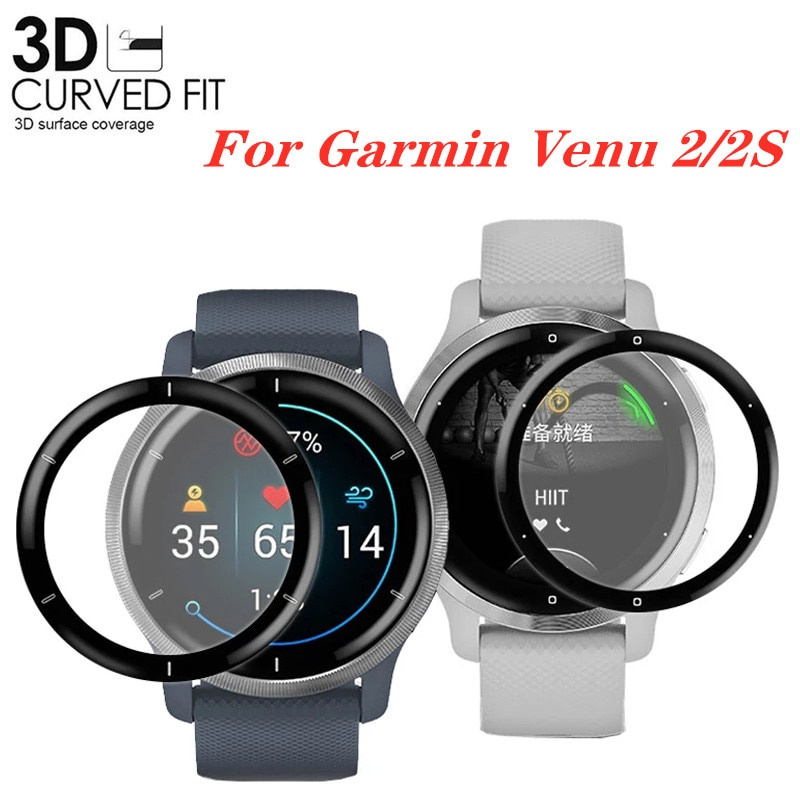 Miếng dán viền cong 3d bảo vệ màn hình dành cho đồng hồ thông minh Garmin Venu Sq Venu 2