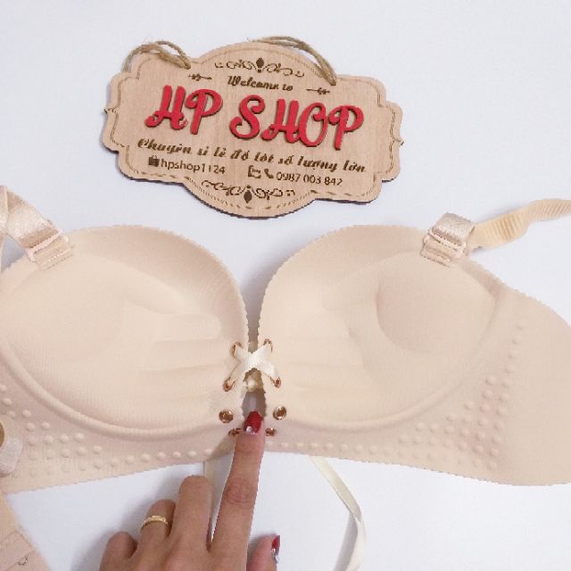Áo đúc nâng ngực dây rút - áo ngực tạo khe gom ngực 033