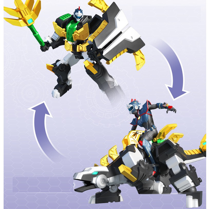 Đồ chơi miniforce Robot siêu khủng long Stego băng giá cùng siêu nhân Leo Thiên tài