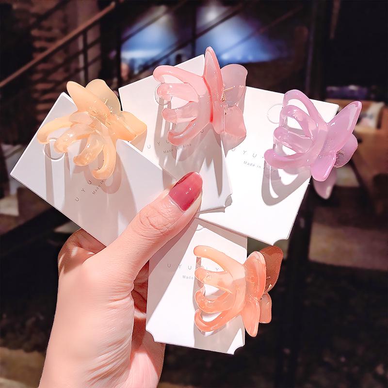 Kẹp Càng Cua Hình Nơ Bướm Bằng Acrylic Nhiều Màu Mới Cho Nữ