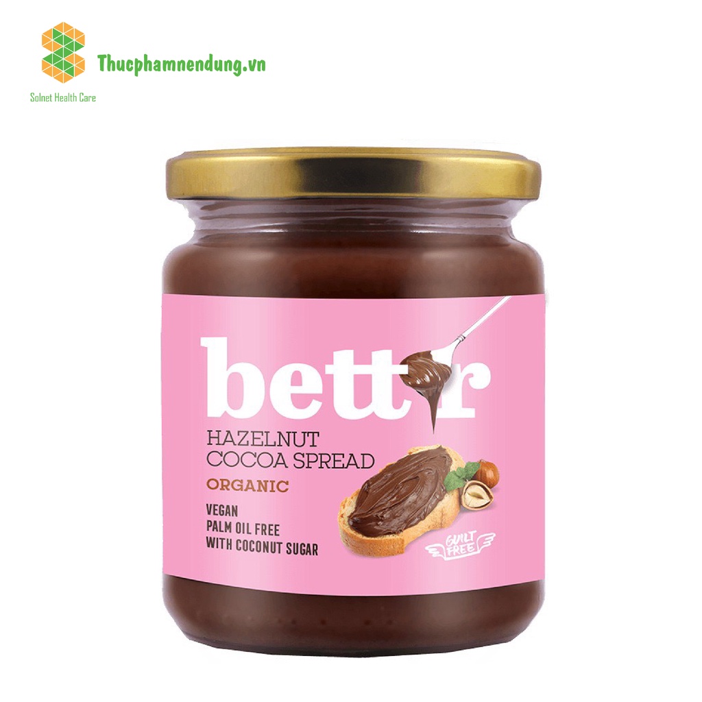 Bơ cacao hạt phỉ hữu cơ Bett r 250g thumbnail