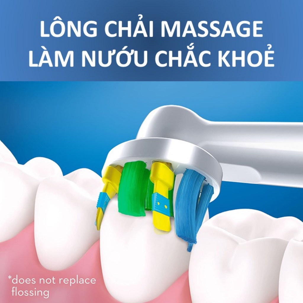 Đầu bàn chải điện Oral B thay thế CROSS ACTION giúp đánh tan mảng bám