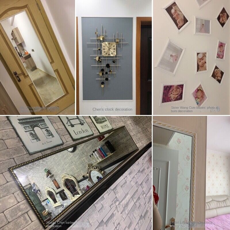 Se7ven✨Cuộn Dây Dán Viền Gương Bằng pvc Dày Mềm Tự Dính Chống Nước Chống Ẩm Trang Trí Phòng Khách