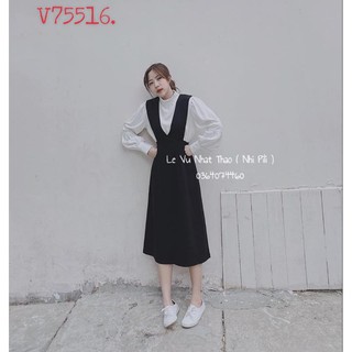 🆕🆕🆕Set yếm xinh kèm áo tay dài cổ bèo