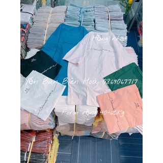 Áo thun giấy cotton form rộng 40-65kg