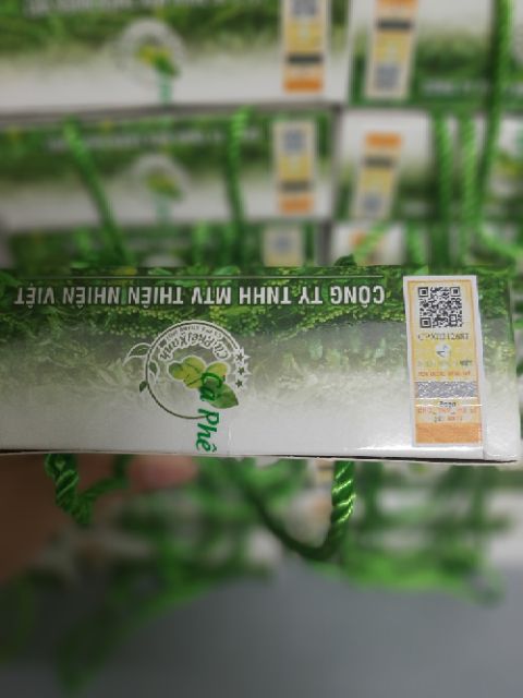 Cà Phê Xanh cam kết chính hãng có tem điện tử Thiên Nhiên Việt Giá sỉ (Hộp 10 gói)