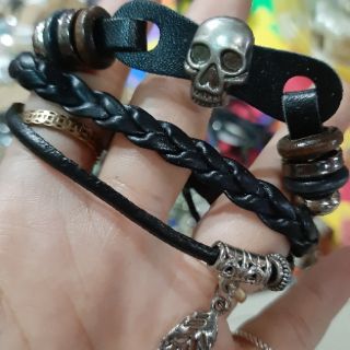 Combo 3 dây da mix hạt