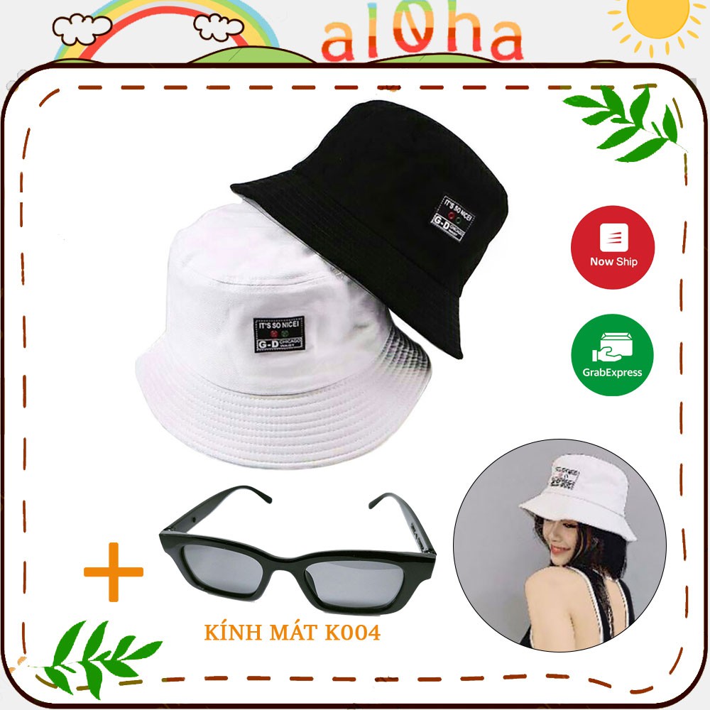 Nón bucket thêu chữ IT SO NICE - mũ tai bèo Ulzzang phong cách, cá tính Unisex nam nữ