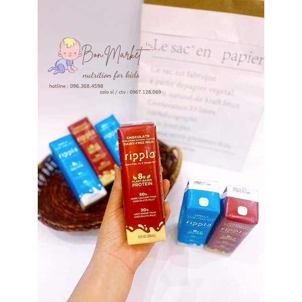 [Date 2022 ] Sữa hạt thuần chay ripple cho bé từ 1 tuổi
