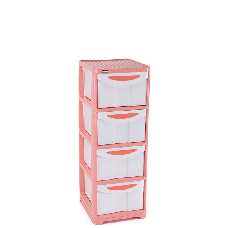 [Hà Nội] -  Tủ nhựa duy tân lớn 4 ngăn - màu hồng, dương, lá. Kích thước (rộng x sâu x cao): 38 x 45,5 x 104 cm