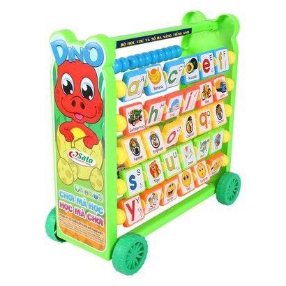 Đồ Chơi Giáo Dục,Kệ Dino Giúp Bé Học Chữ Cái Tiếng Việt ,Ghép Vần Và Học Toán 8 Trong 1 Chính Hãng