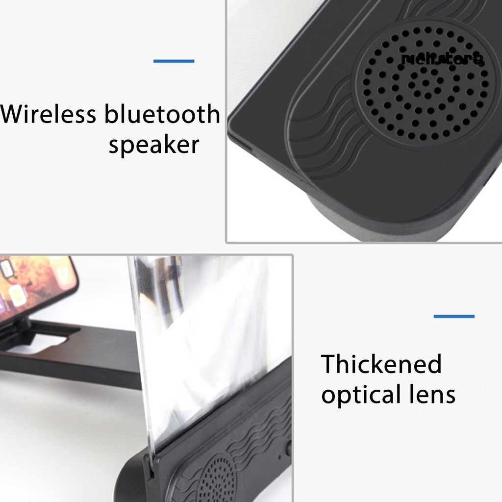 Thiết Bị Phóng To Màn Hình Điện Thoại Kiêm Loa Bluetooth Tiện Dụng