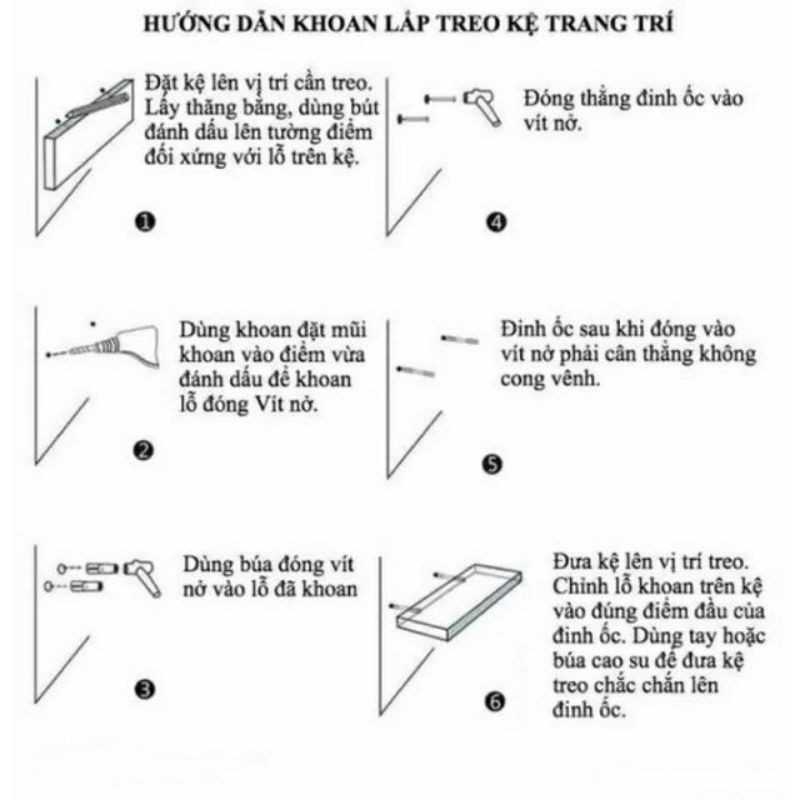 kệ trang trí treo tường 60cm x 15cm x 2cm